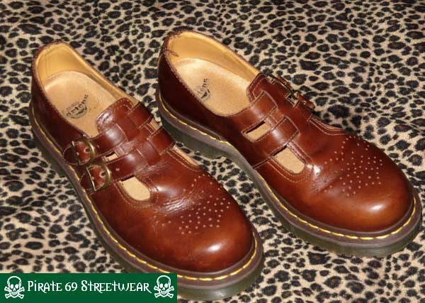NEW Doctor Martens double bar MaryJanes, size uk 7, brown leather. $87.99