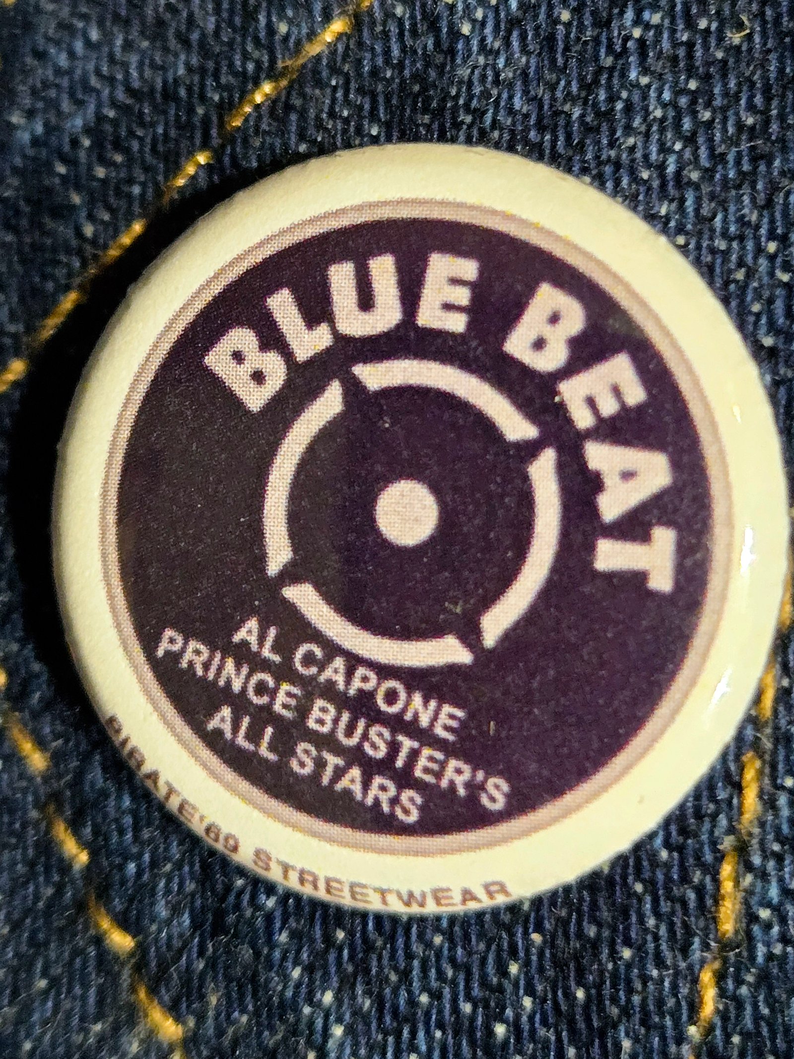 Blue Beat Records Logo Button Badge Pins