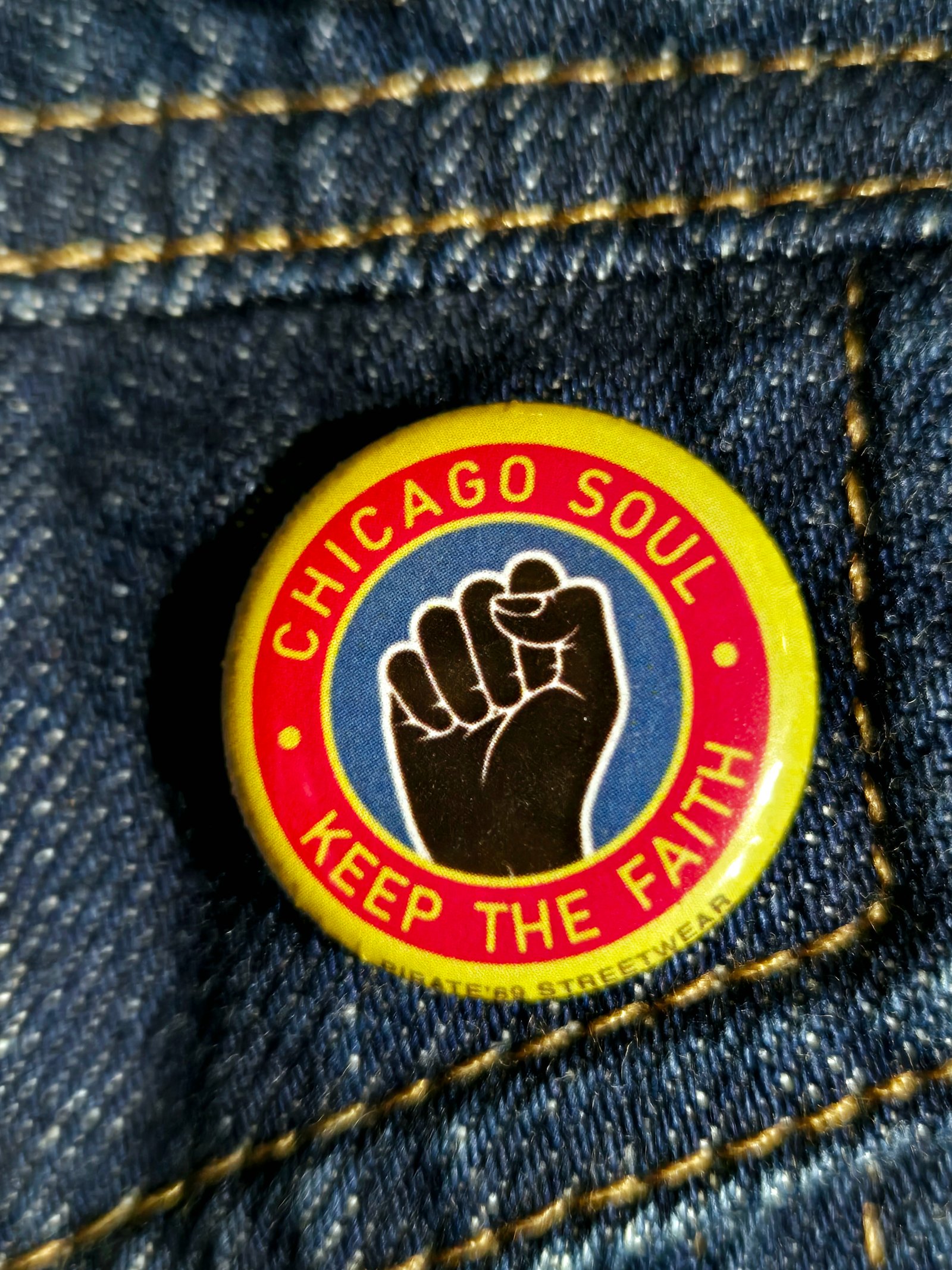 Chicago Soul Fist Badge Mod Scooterist Vespa