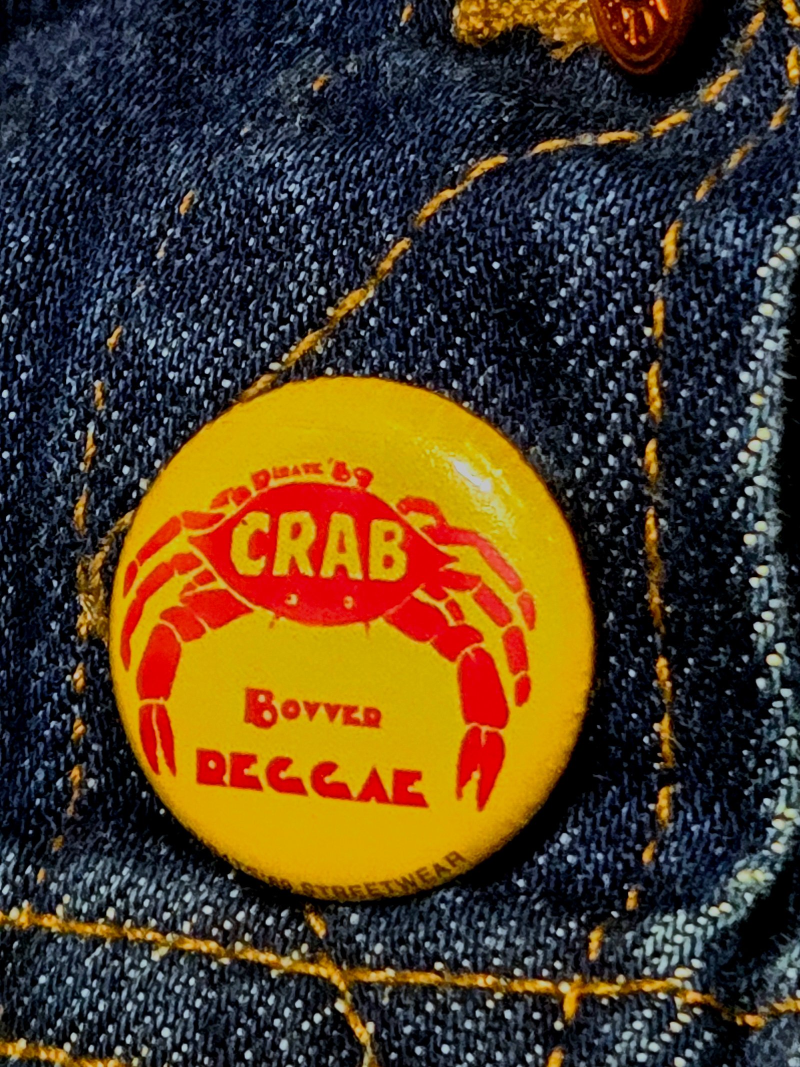Crab Records skinhead reggae label Pin