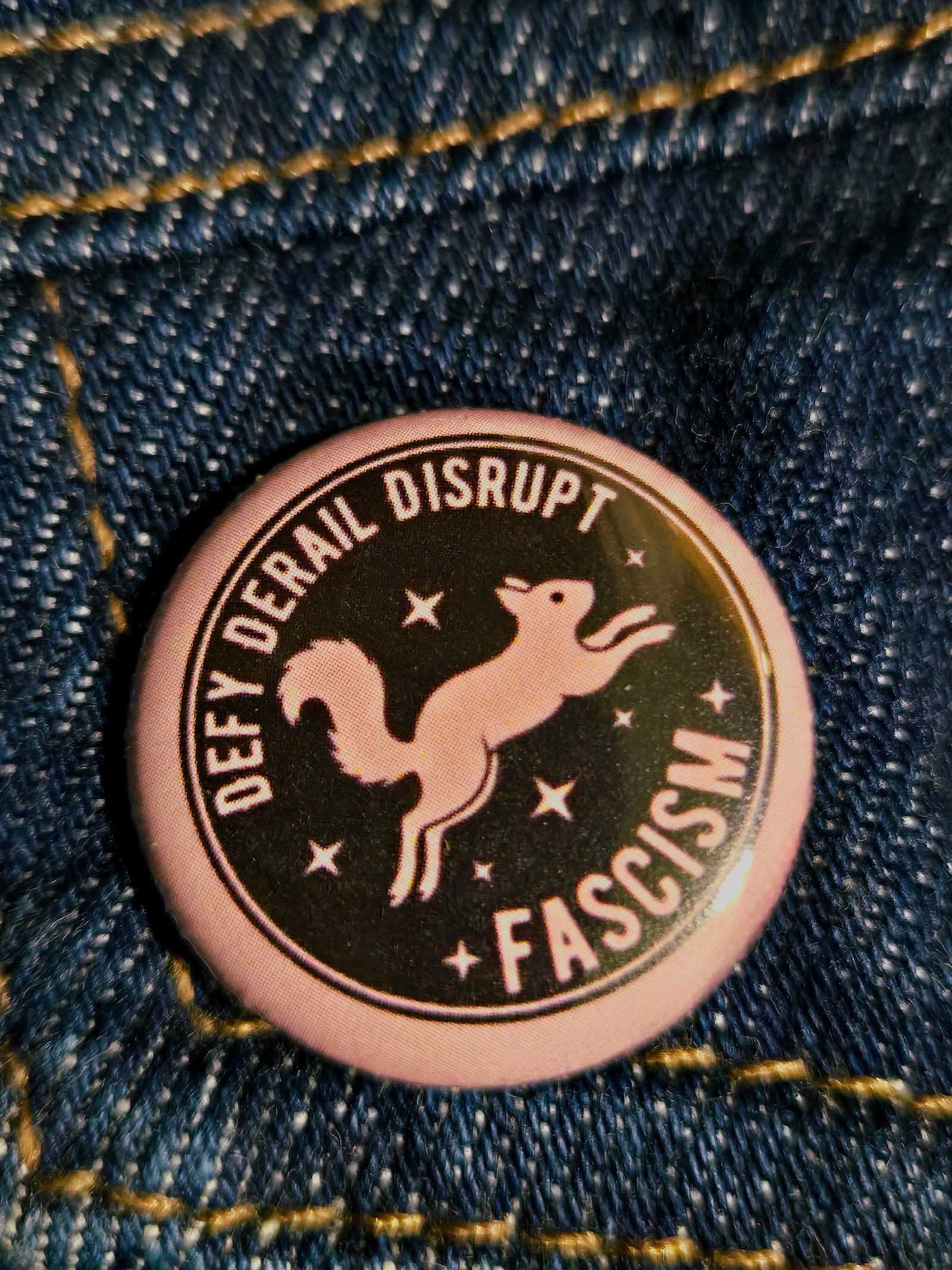 STOP FASCISM One inch Pinback Button Resist Fascism Political Badge