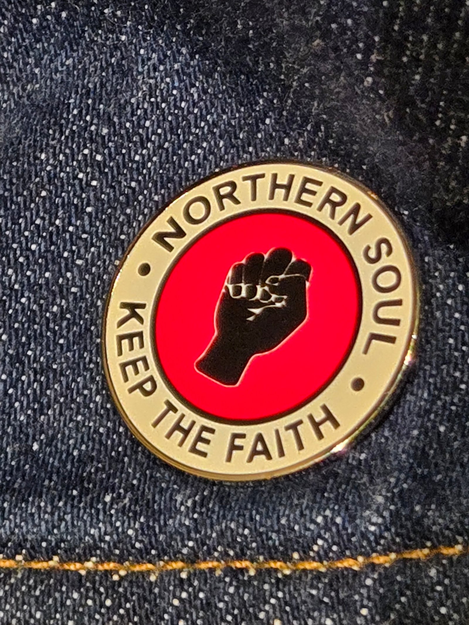 Northern Soul Keep the faith Lapel Pin USA