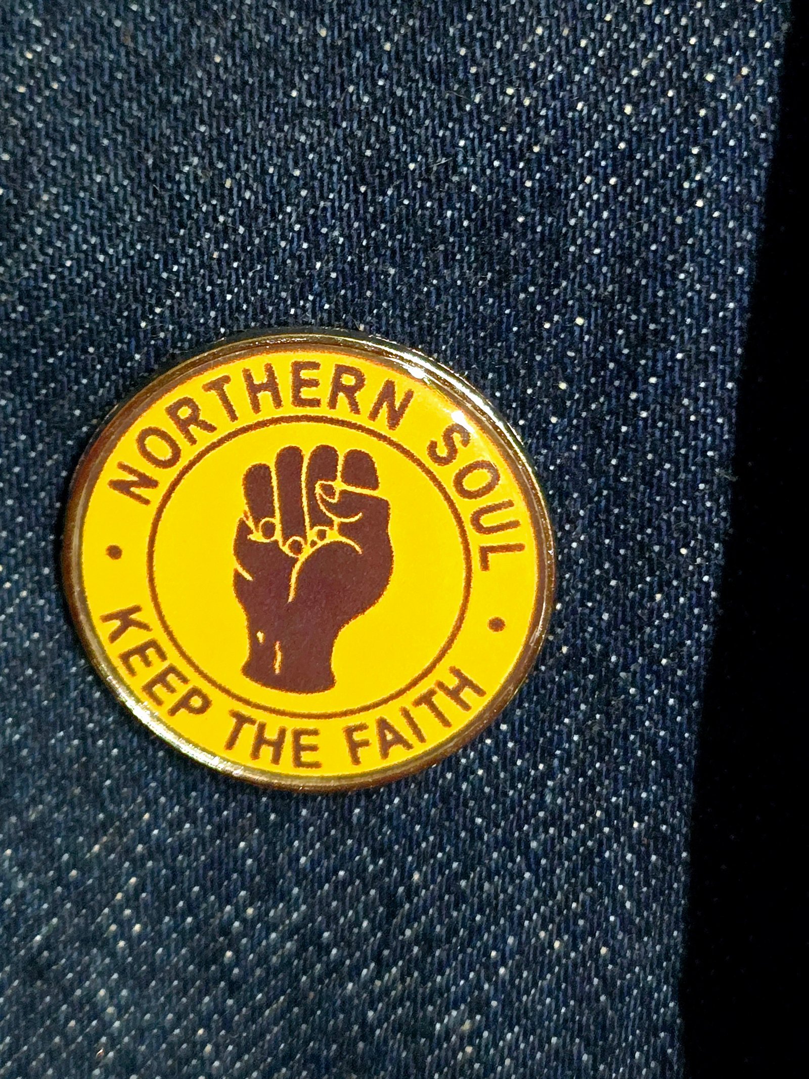 Northern Soul Keep the faith Lapel Pin USA