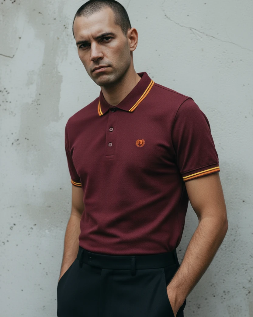 Pirate 69 Hawk Wreath Twin Tipped Polo Shirt Pirate 69 Hawk Wreath Twin Tipped Polo Shirt