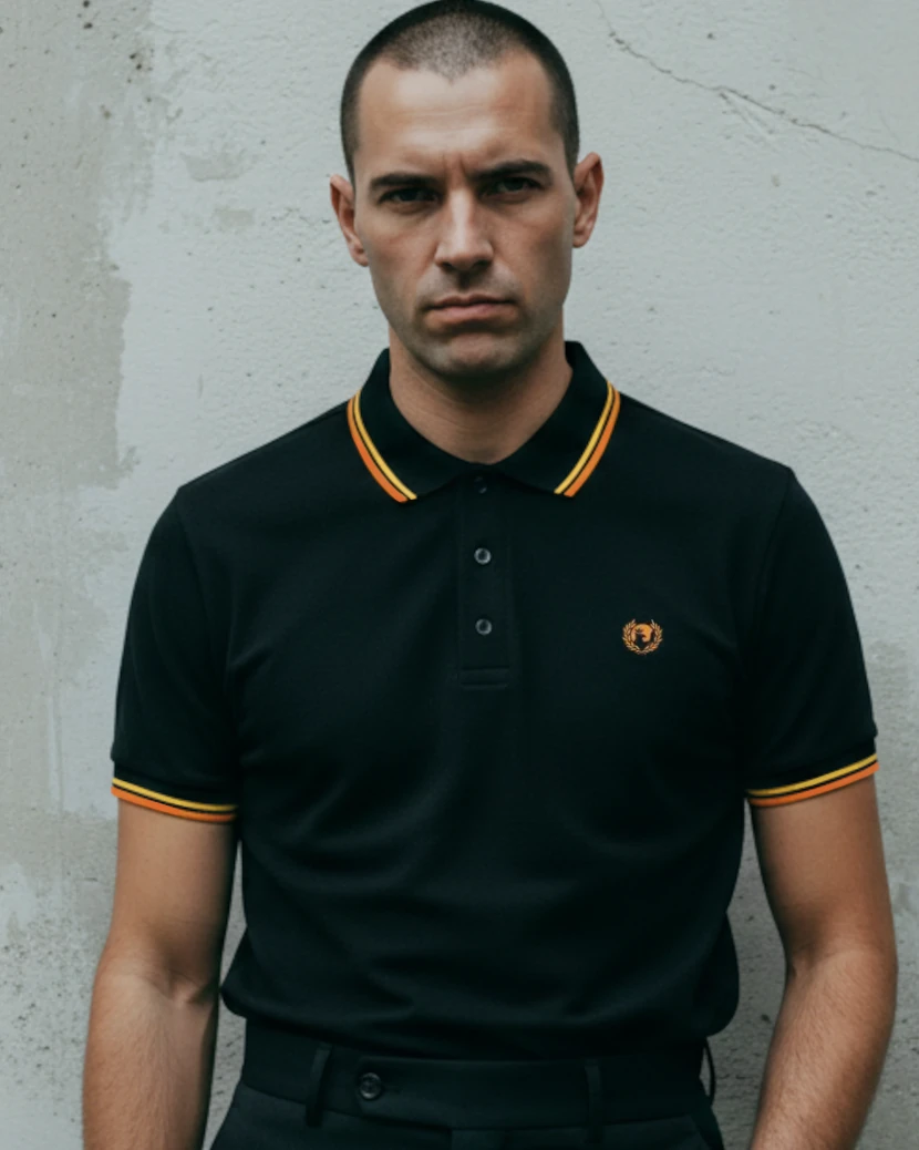 Pirate 69 Hawk Wreath Twin Tipped Polo Shirt Pirate 69 Hawk Wreath Twin Tipped Polo Shirt